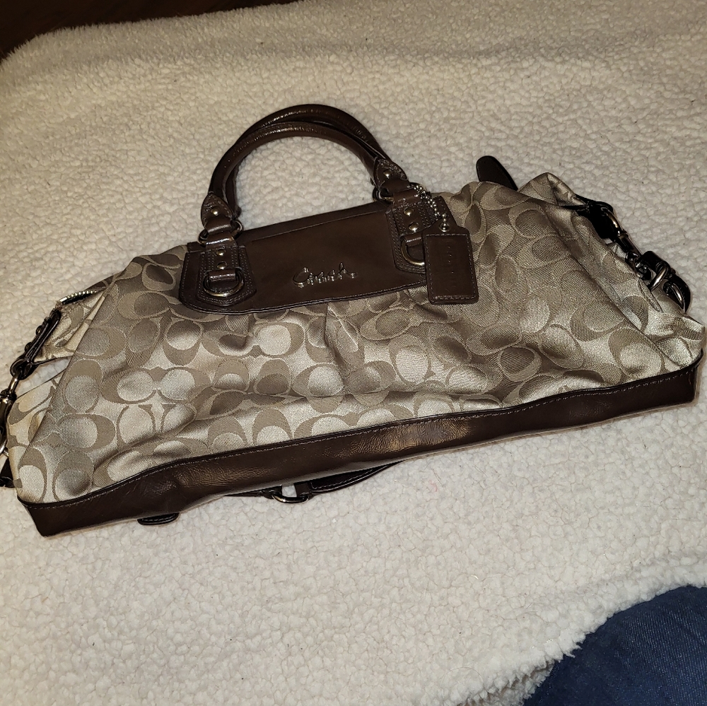 Brown coach purse satchel